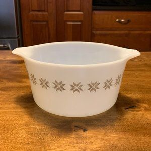 Vintage Pyrex Town and Country (Brown on White) - #473 - 1 Qt. Casserole Dish